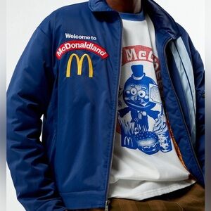 McDonald's Land Navy Bomber Coaches Jacket Mens XL-NWT